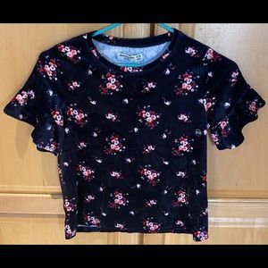 Abercrombie kids black velvet shirt